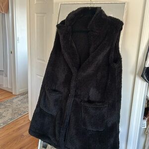 Fleece Long Vest NWOT